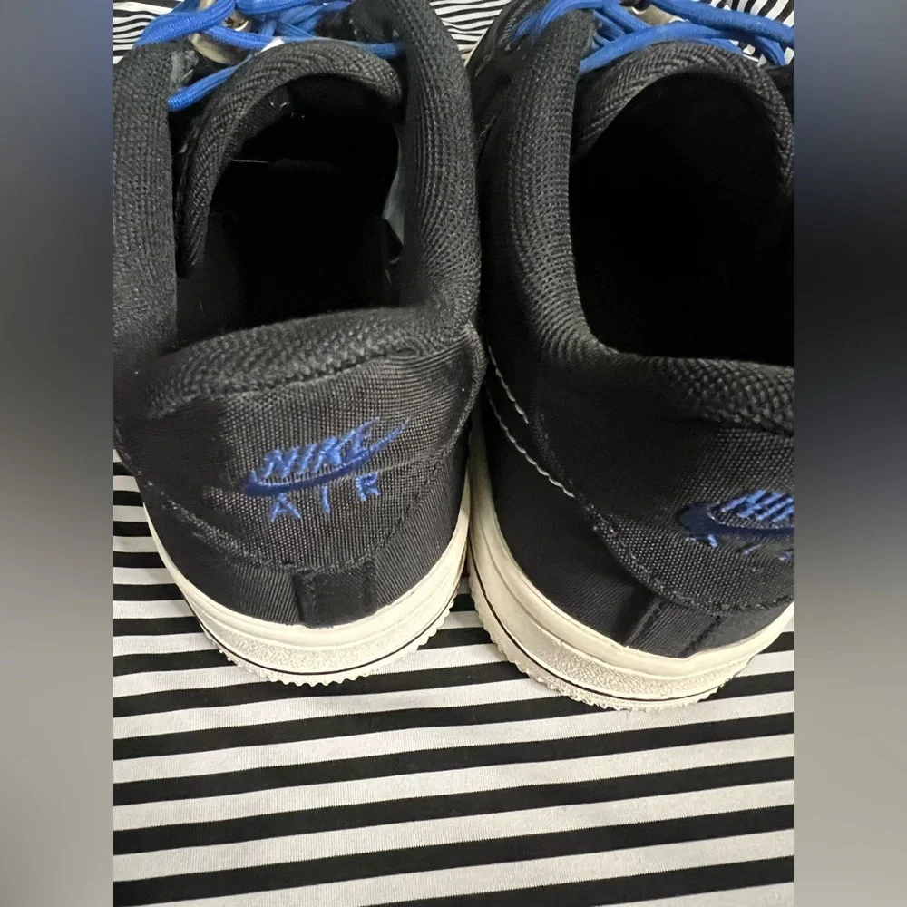 Nike Air Force 1 Black and Blue Sneakers
